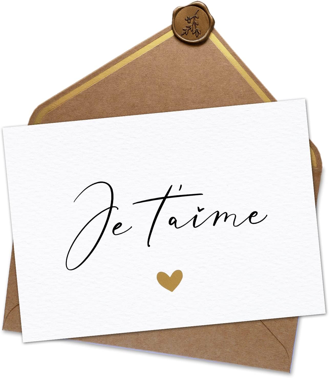 Carte Je t’aime élégante