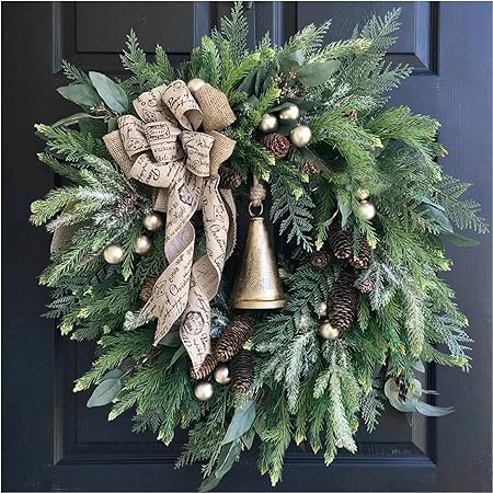 Couronne de porte de Noël avec Cloche - Trouve ton Bonheur, guide d'achats, idées cadeaux, bons plans et jeux concours