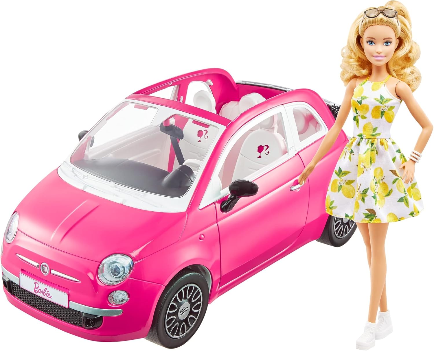 Barbie Fiat 500 – Coffret poupée et voiture de collection