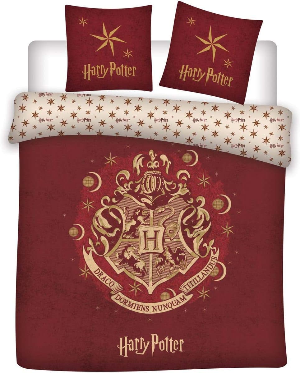 Parure de lit Harry Potter – 3 pièces réversible (240x220 cm + 2 taies)