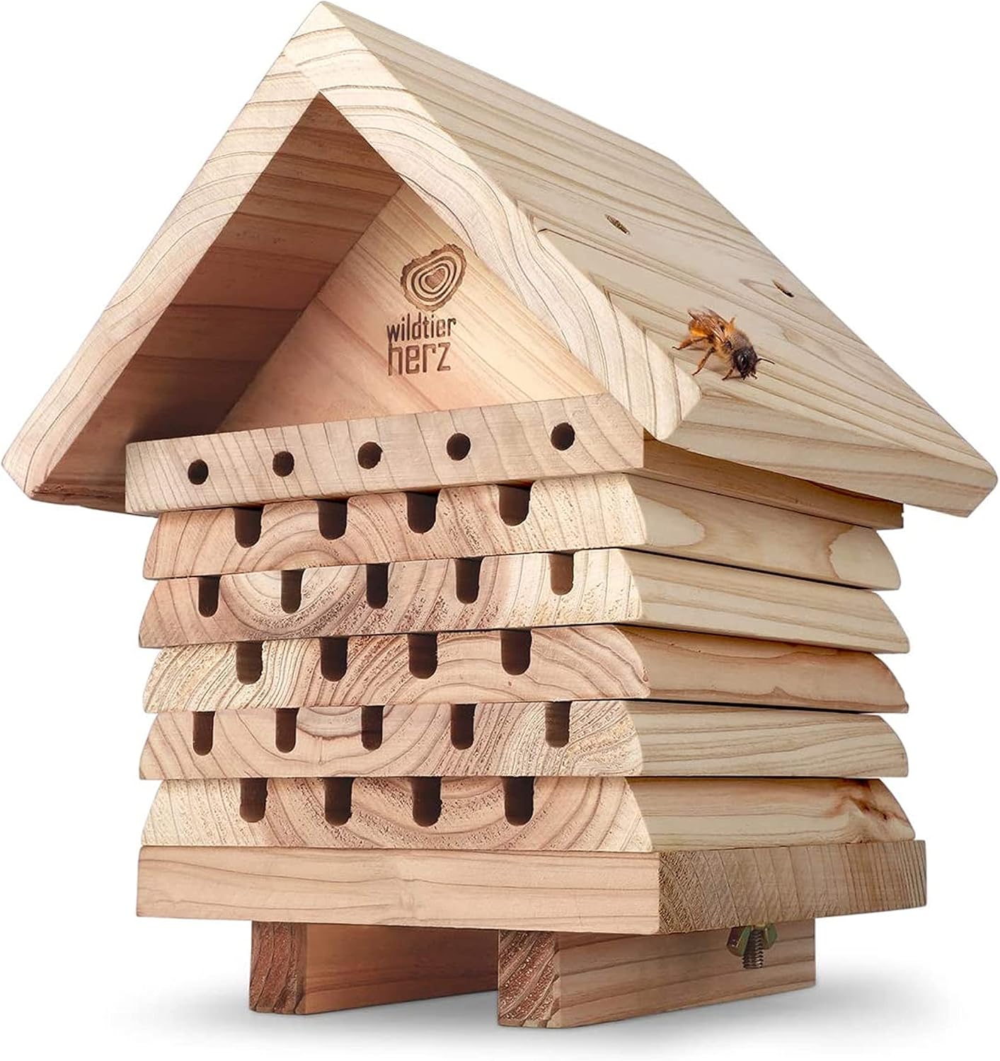Hôtel à abeilles en bois naturel – Durable & étanche