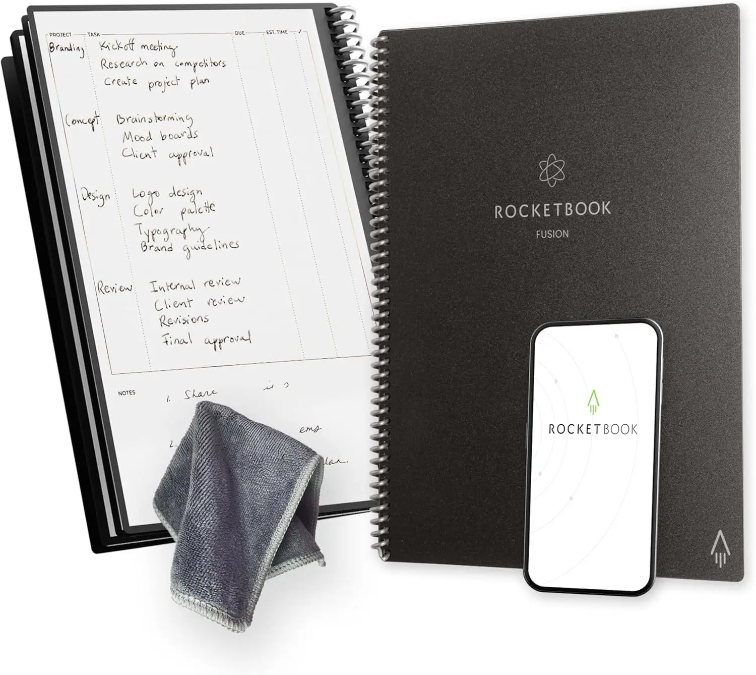 Rocketbook Fusion – Carnet réutilisable connecté pour notes & planning