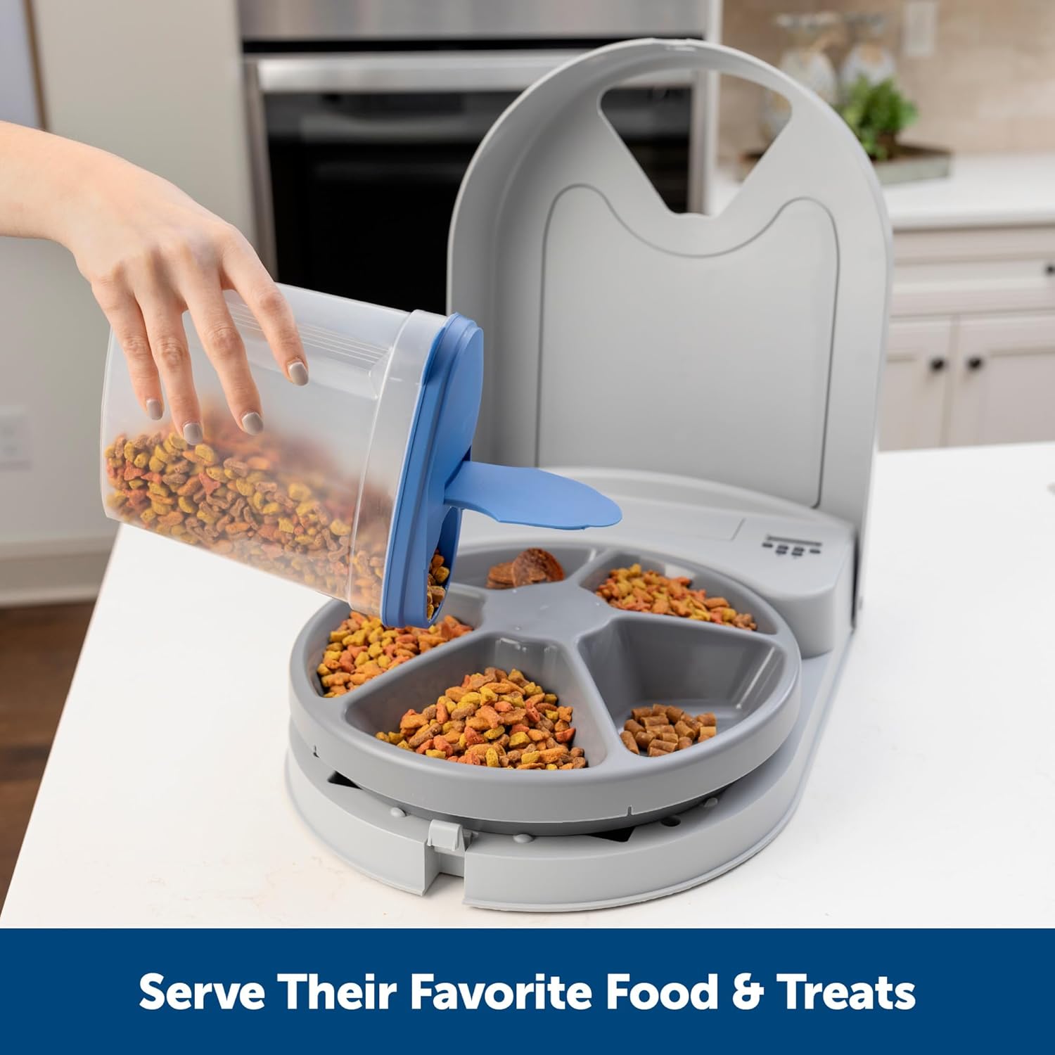 Distributeur automatique 2 repas pour chien et chat