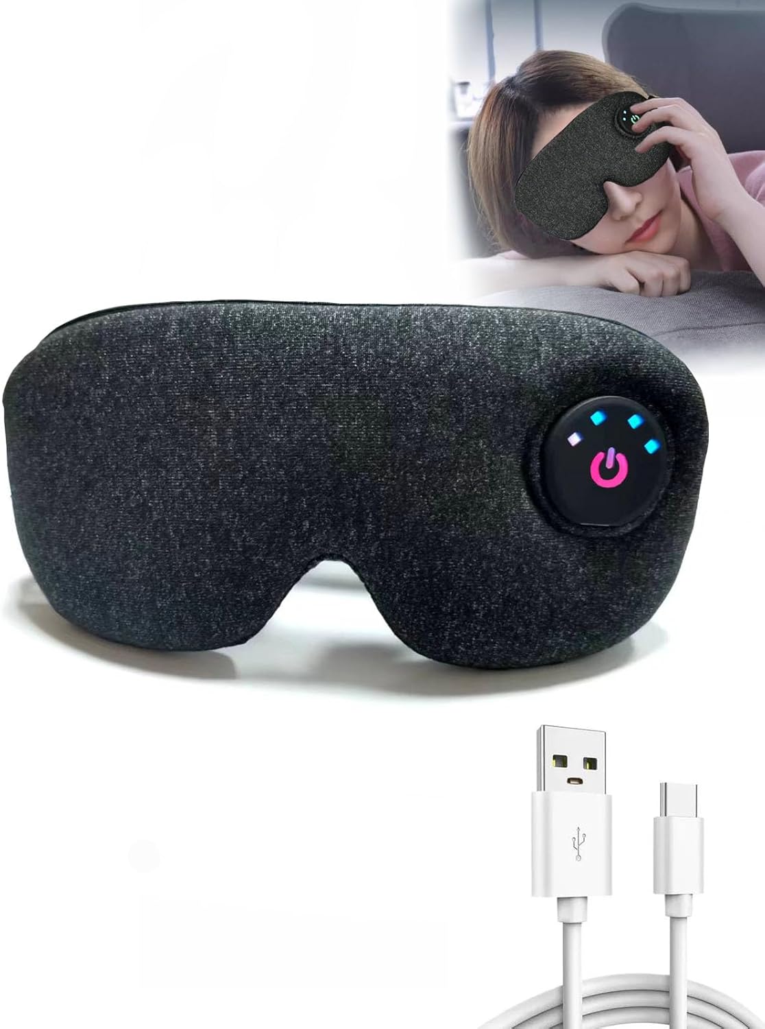 Masque de relaxation oculaire chauffant