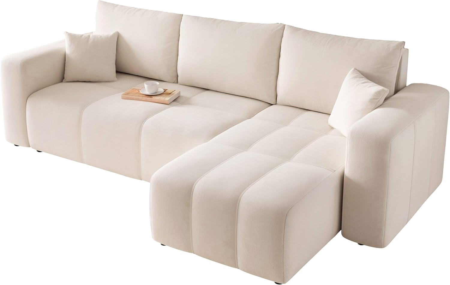 Canapé d’angle convertible 3 places avec rangement – Confort