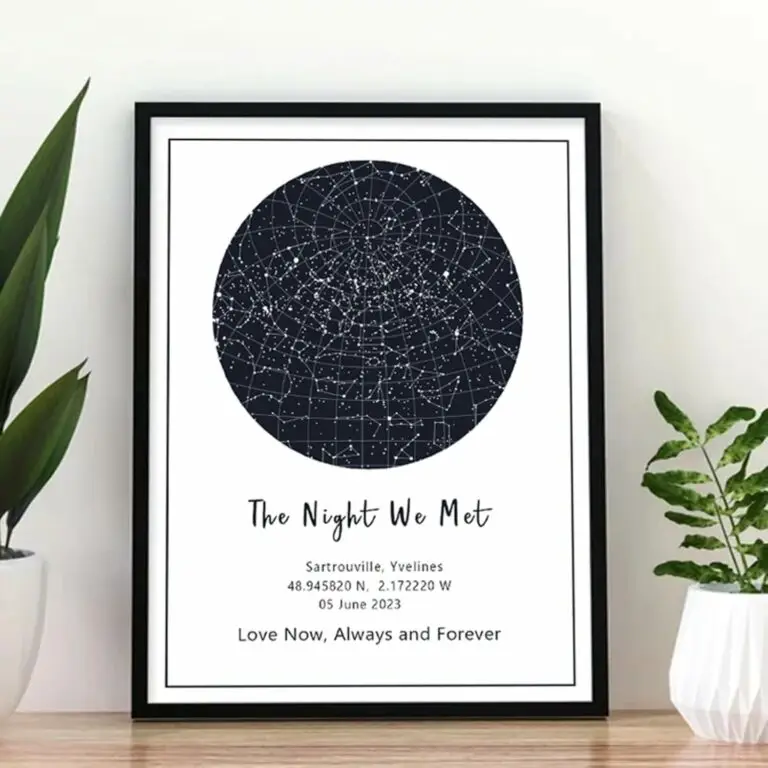 Carte des étoiles personnalisée – Décoration & cadeau unique