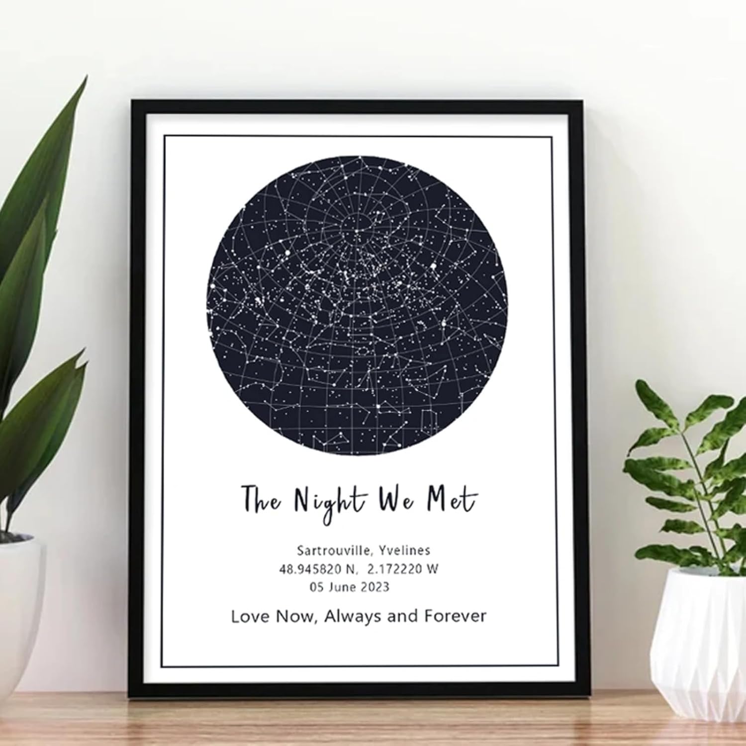 Carte des étoiles personnalisée – Décoration & cadeau unique