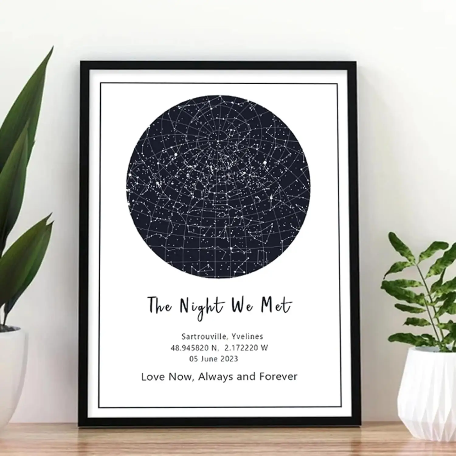 Carte des étoiles personnalisée – Décoration & cadeau unique