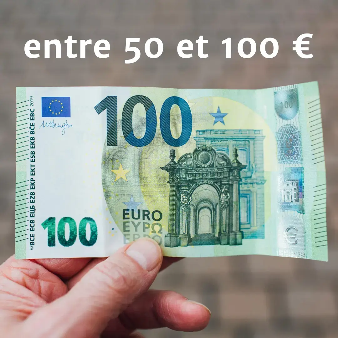 Entre 50 € et 100 €