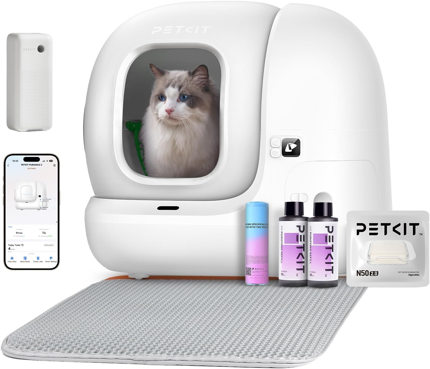 PETKIT Litière pour chat autonettoyante