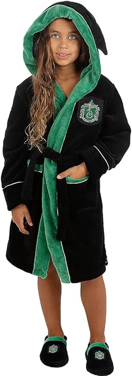 Peignoir Serpentard Enfant Harry Potter 7-9 ans – Vert Foncé Officiel
