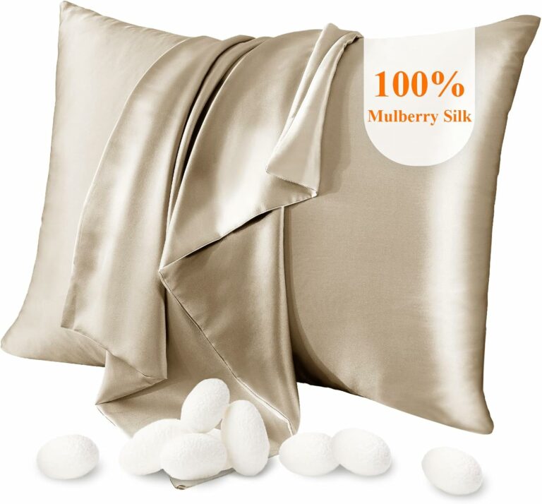 Taie d’oreiller en soie de mûrier – Douce, lisse & hypoallergénique