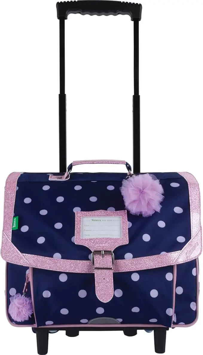 Tann’s Romy Trolley Fille Bleu 38 cm – Cartable à roulettes éco-responsable