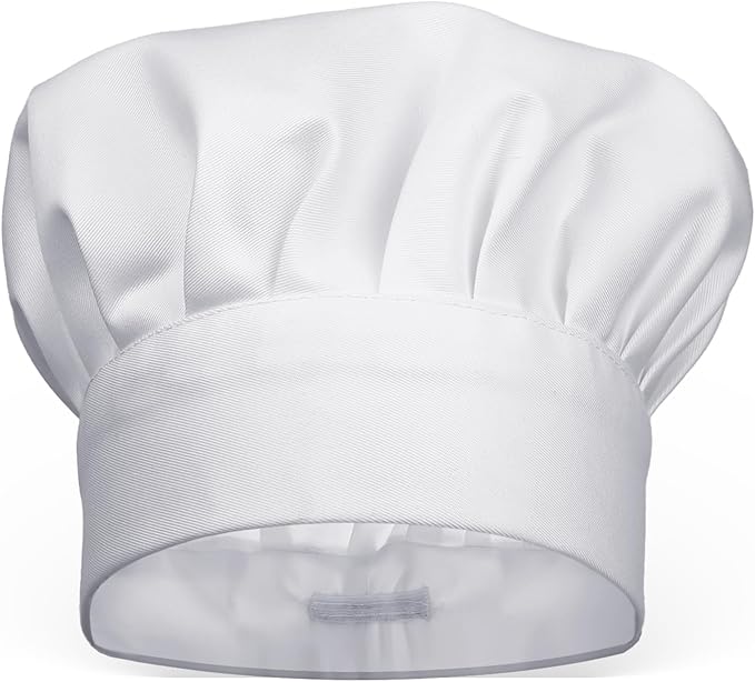 Bonnet de cuisinier Abeillo réglable coton avec filet à cheveux