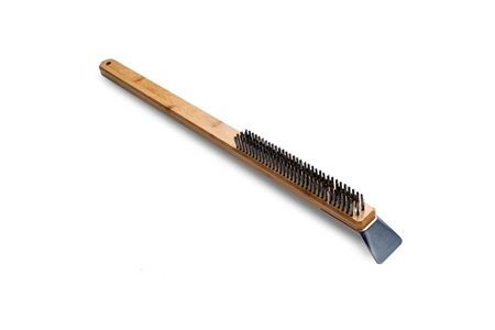 Brosse Ooni 2 en 1 pour four à pizza – Inox & bambou