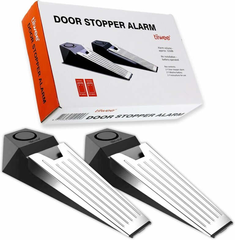Cale Porte Alarme tiiwee 110dB – Sécurité Maison & Voyage (Lot de 2)