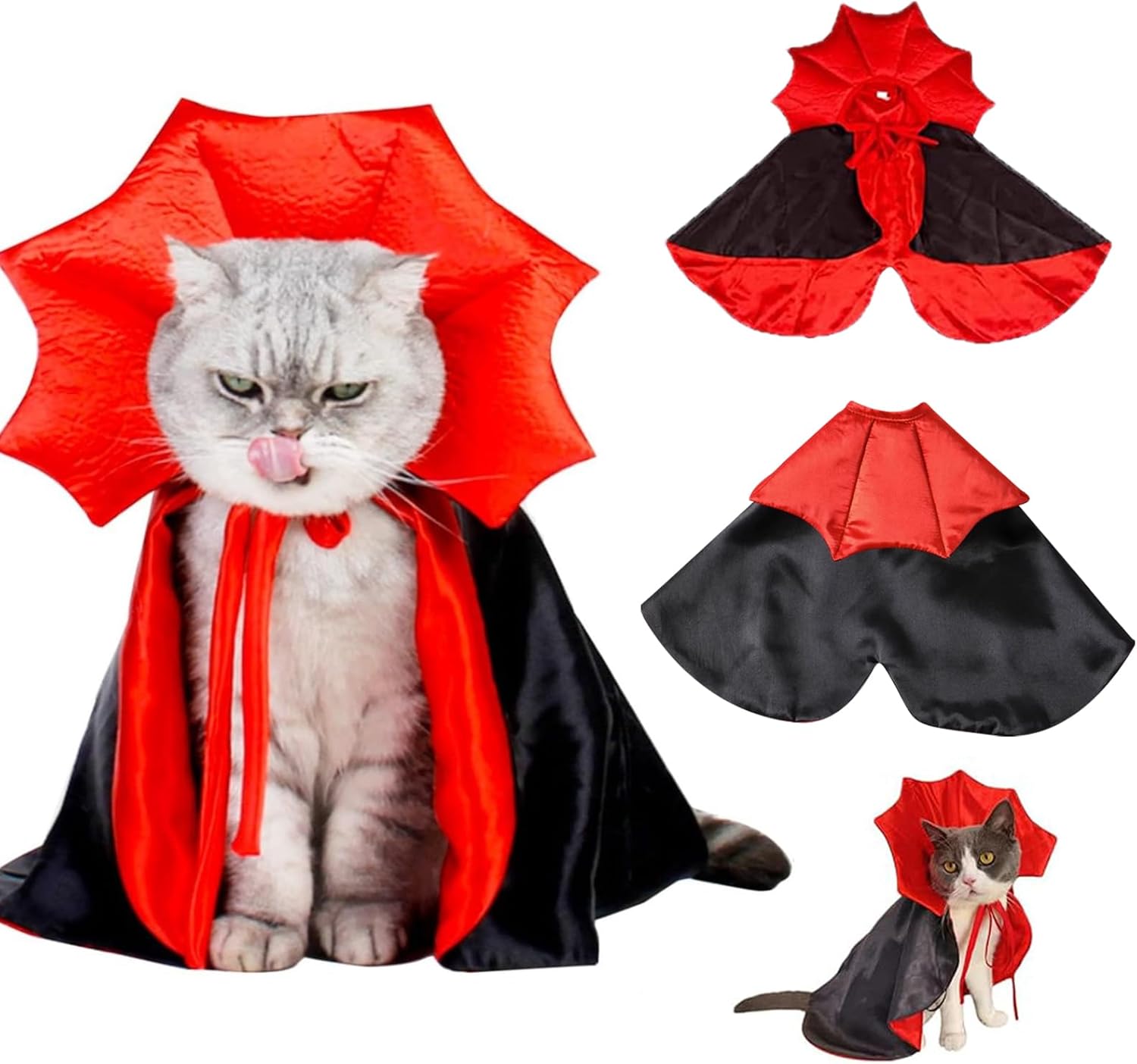 Déguisement vampire cape pour chat MLPKOI – Halloween