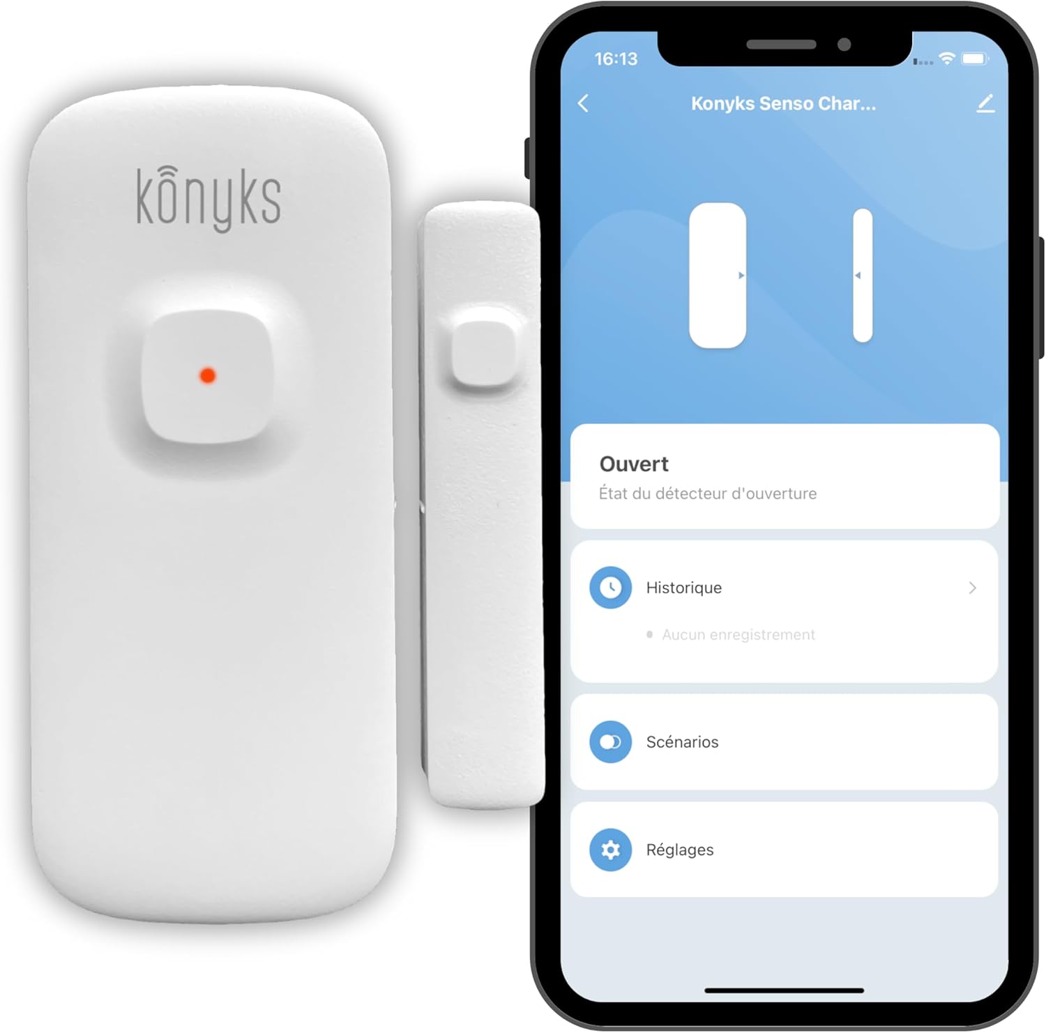 Détecteur ouverture Wi-Fi Konyks Senso Charge 2 rechargeable