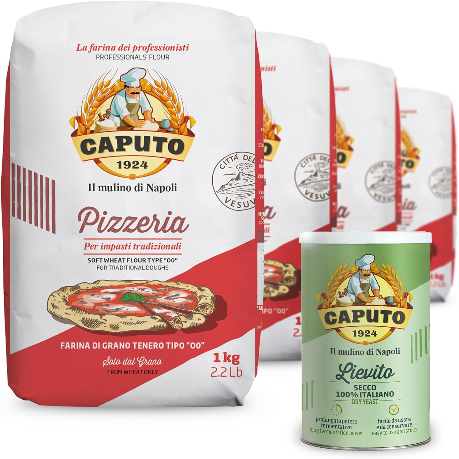 Farine Caputo Pizzeria + levure sèche Colichef 4 kg