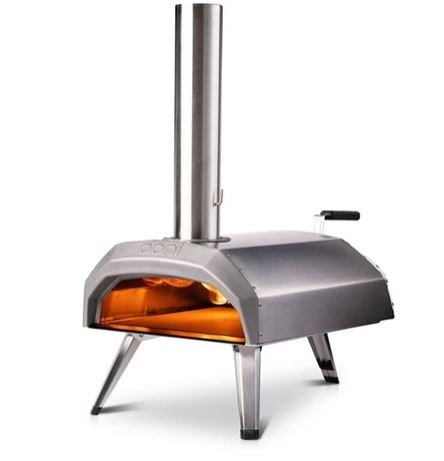 Devenez pizzaiolo chez vous avec le four Ooni KARU 12. Fonctionne au bois ou charbon, chauffe à 480 °C en 15 min, compact et portable, acier inoxydable.