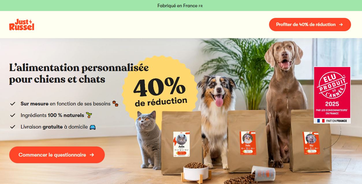 Trouve ton Bonheur - partenaire Just Russel - Promotion pour les nouveaux clients