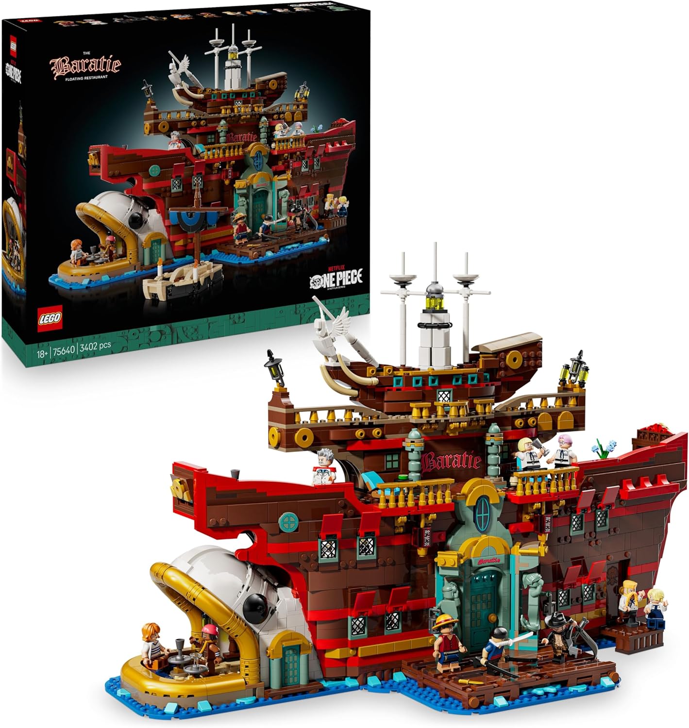 LEGO ONE PIECE Baratie – Maquette adulte 3402 pièces
