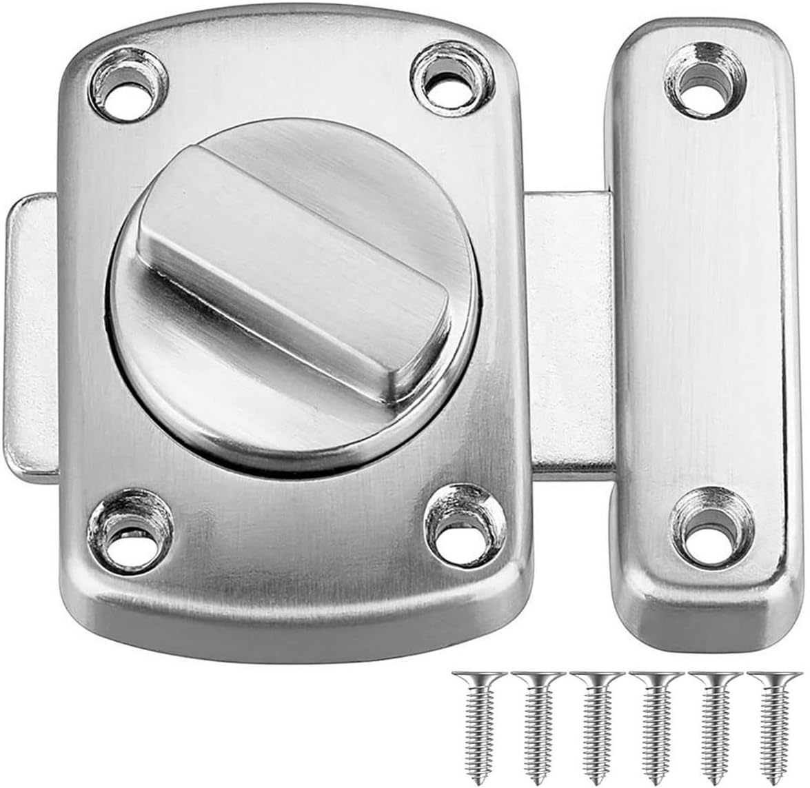 Loquet verrou de porte salle de bain acier inoxydable 55mm