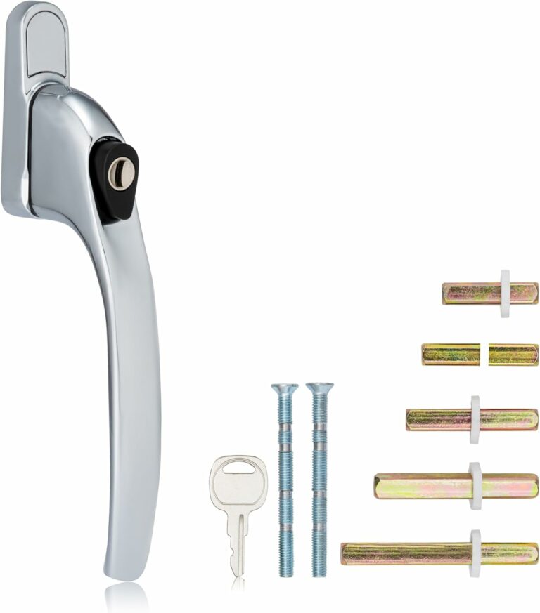 Poignée Fenêtre XFORT à Clé – Chrome Poli | Sécurité & Design