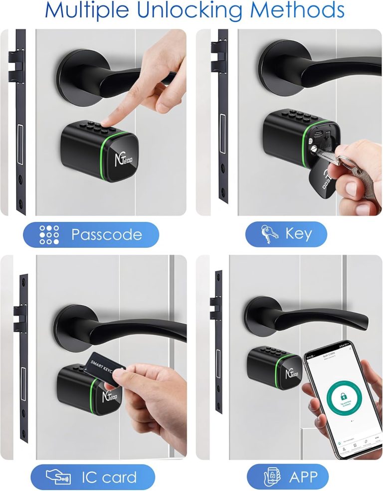 Serrure Connectée NGTeco | Déverrouillage App, Code, Carte, Clé