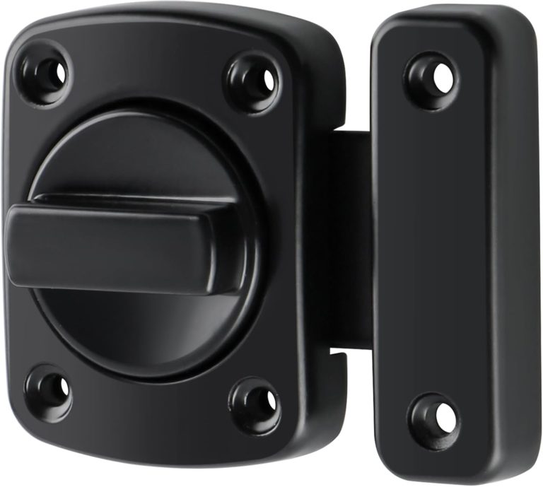 Verrou de porte rotatif SAYAYO noir mat 70x65mm sécurisé