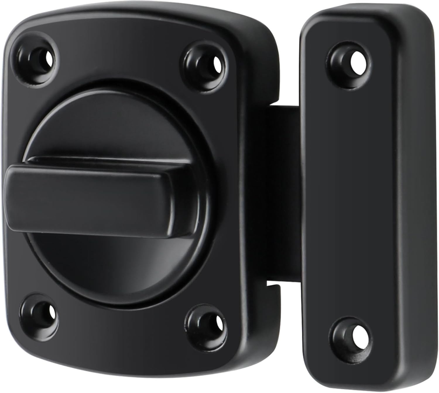 Verrou de porte rotatif SAYAYO noir mat 70x65mm sécurisé