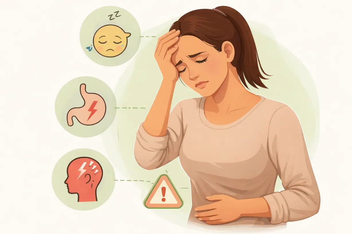 Symptômes potentiels et inquiétudes santé