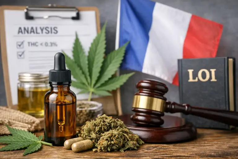 produits CBD légaux en France huile fleurs chanvre réglementation THC 0,3%